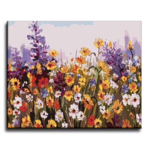 Daisy Delight Sunny Day Blooms of White and Yellow Flowers - Paint by Numbers Kit for Adults DIY Oil Painting Kit on Canvas